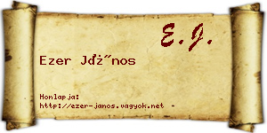 Ezer János névjegykártya