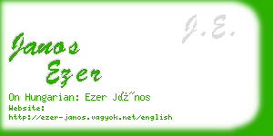janos ezer business card